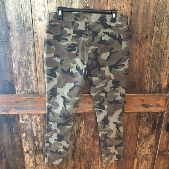 Sanctuary Sz 30 Army Green Camo Cargo Straight Leg Pocket Military Vibe Pants - Picture 5 of 7